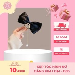 Kẹp Tóc Hình Nơ Bằng Kim Loại