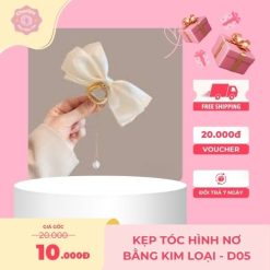 Kẹp Tóc Hình Nơ Bằng Kim Loại