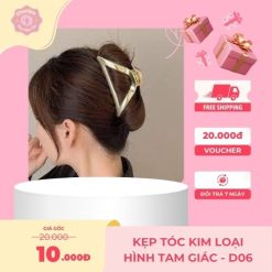 Kẹp Tóc Kim Loại Hình Tam Giác